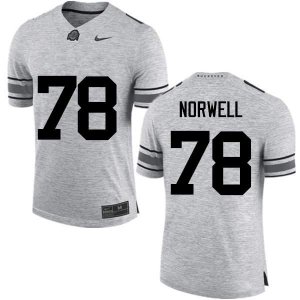 NCAA Ohio State Buckeyes Men's #78 Andrew Norwell Gray Nike Football College Jersey SMH7145UH